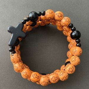 Memory Wire Rosary Bracelet